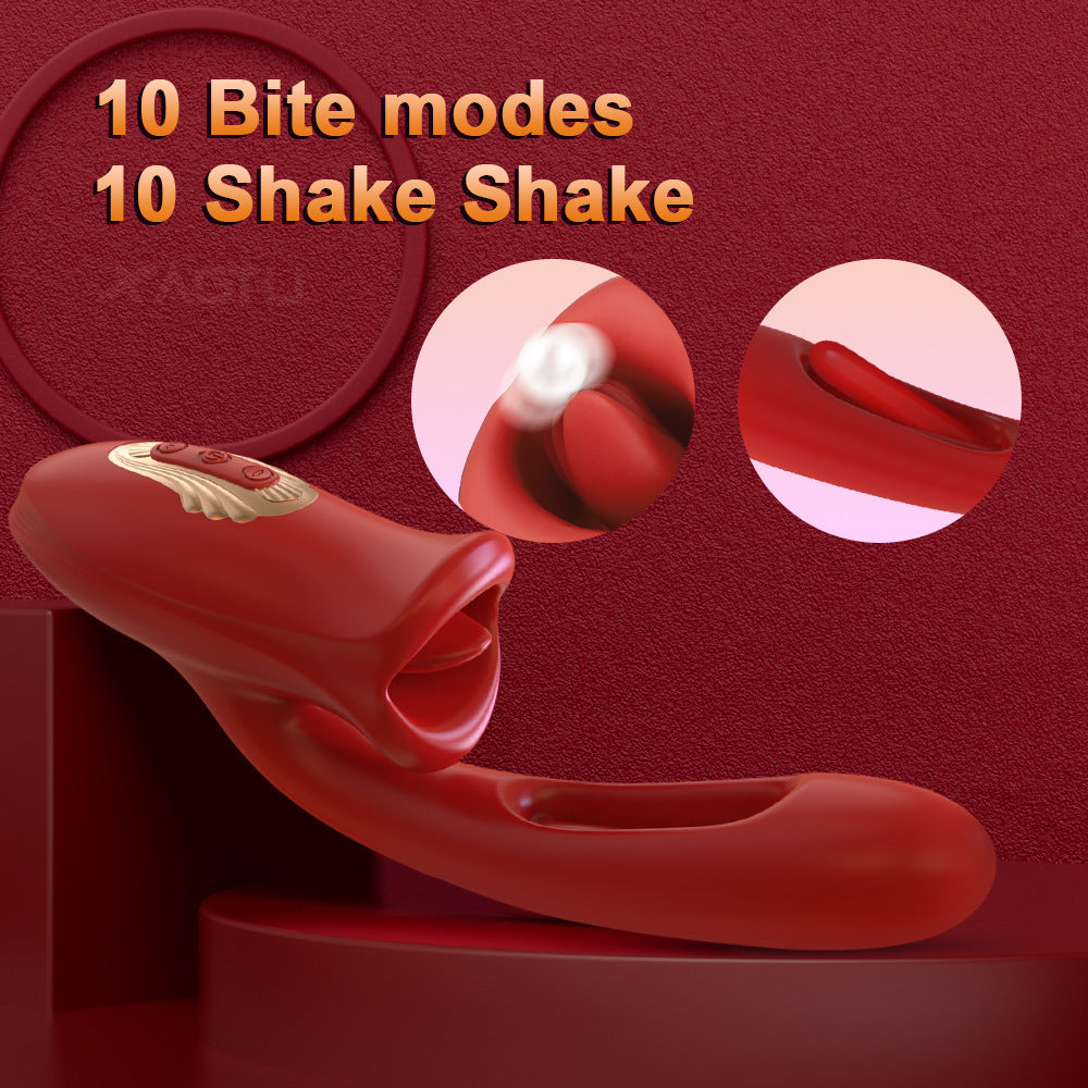 Vibrator- Adult- Sex- Toys For Women, Tongue Rose Sex- Toy Dildo Vibrators G Spot Vibrator- With 9 Licking Sucking & Flapping Clitoral Stimulator Anal- Nipple For Female Men Couples
